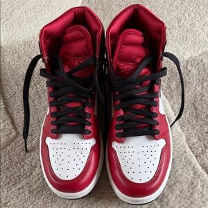Nike Red, White and Black High-Top Sneakers